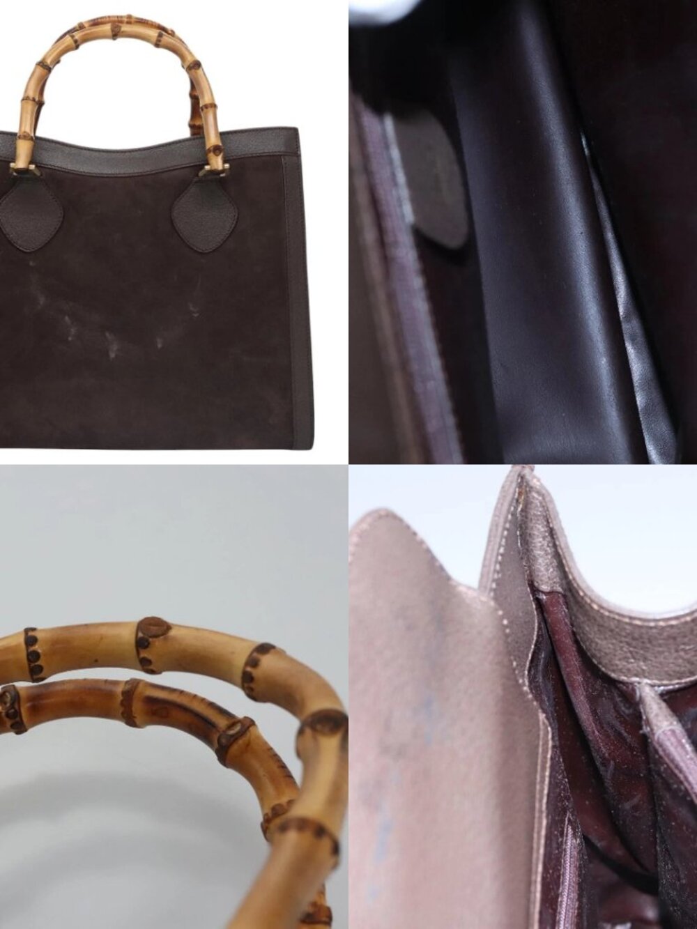 GUCCI Bamboo Hand Bag Suede Brown Gold 002 2853 0260 0 Auth BA348 - Picture 14 of 15